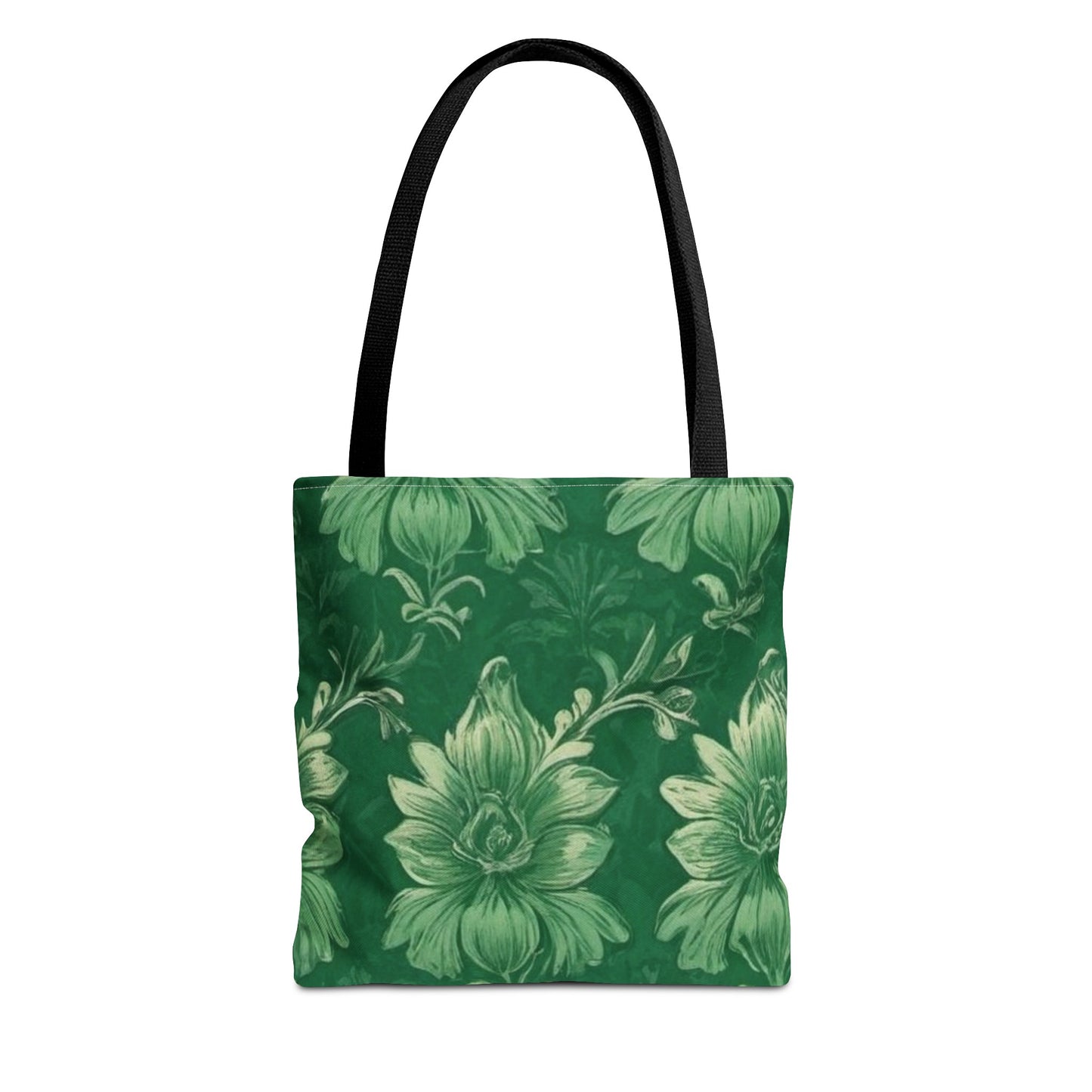 Green Victorian Floral Tote Bag (AOP)