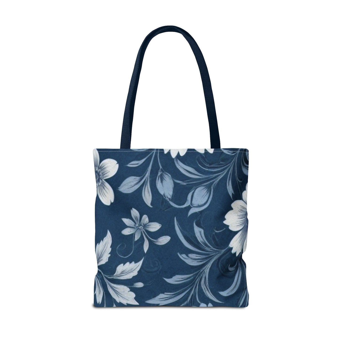 Blue Victorian Floral Tote Bag