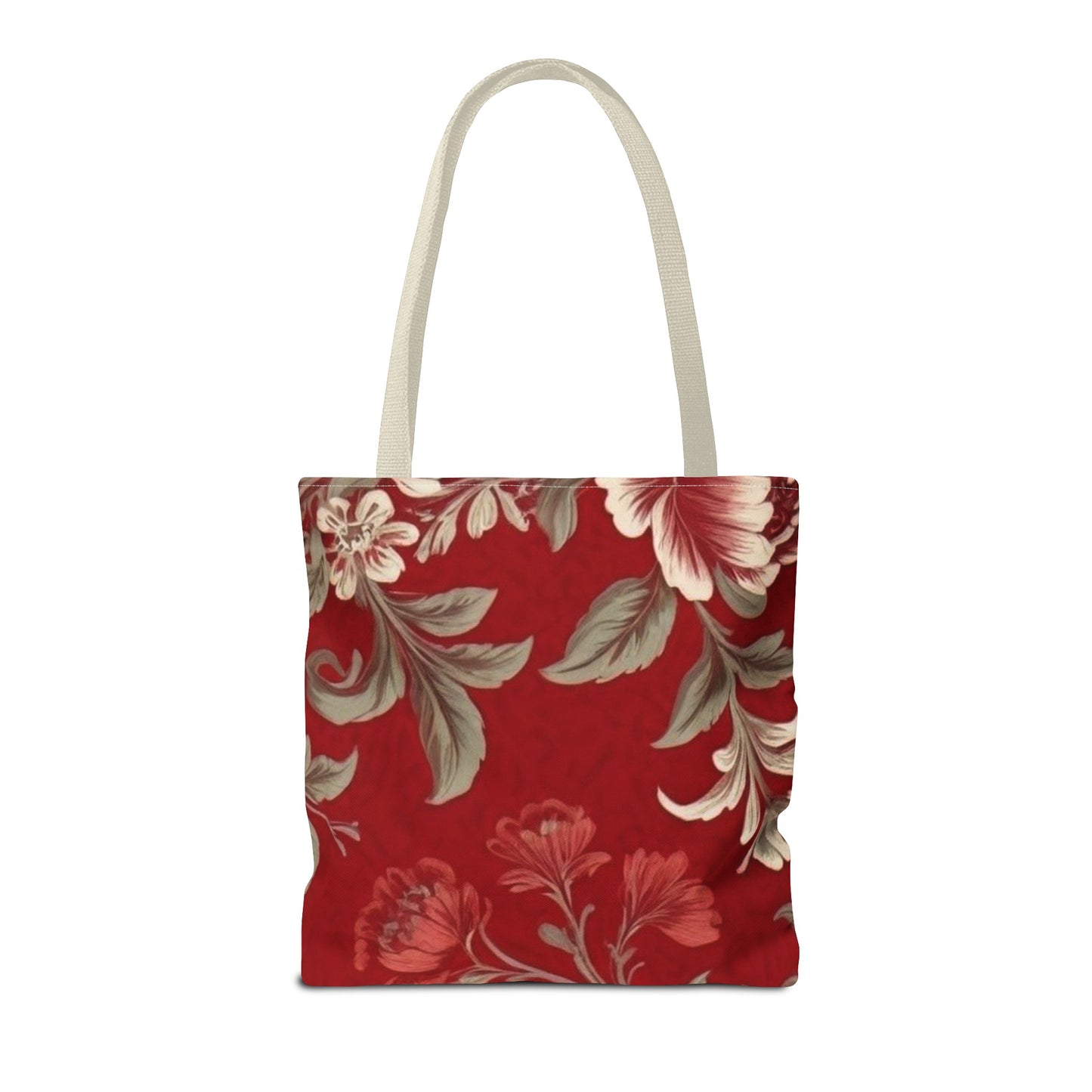 Red Victorian Floral Tote Bag (AOP)