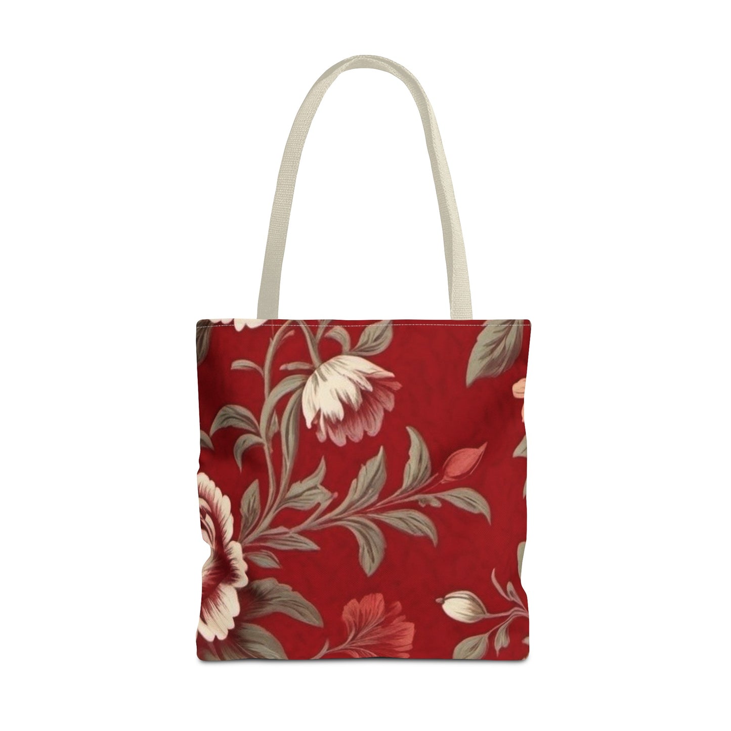 Red Victorian Floral Tote Bag (AOP)