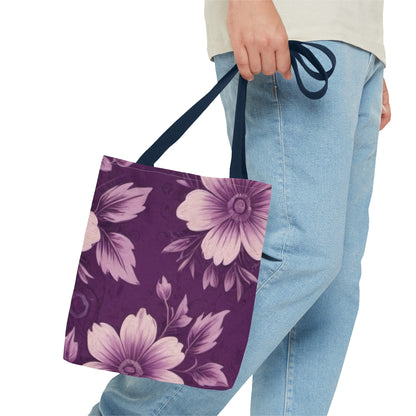 Purple Floral Tote Bag (AOP)