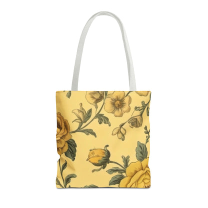 Yellow Victorian Floral Tote Bag (AOP)