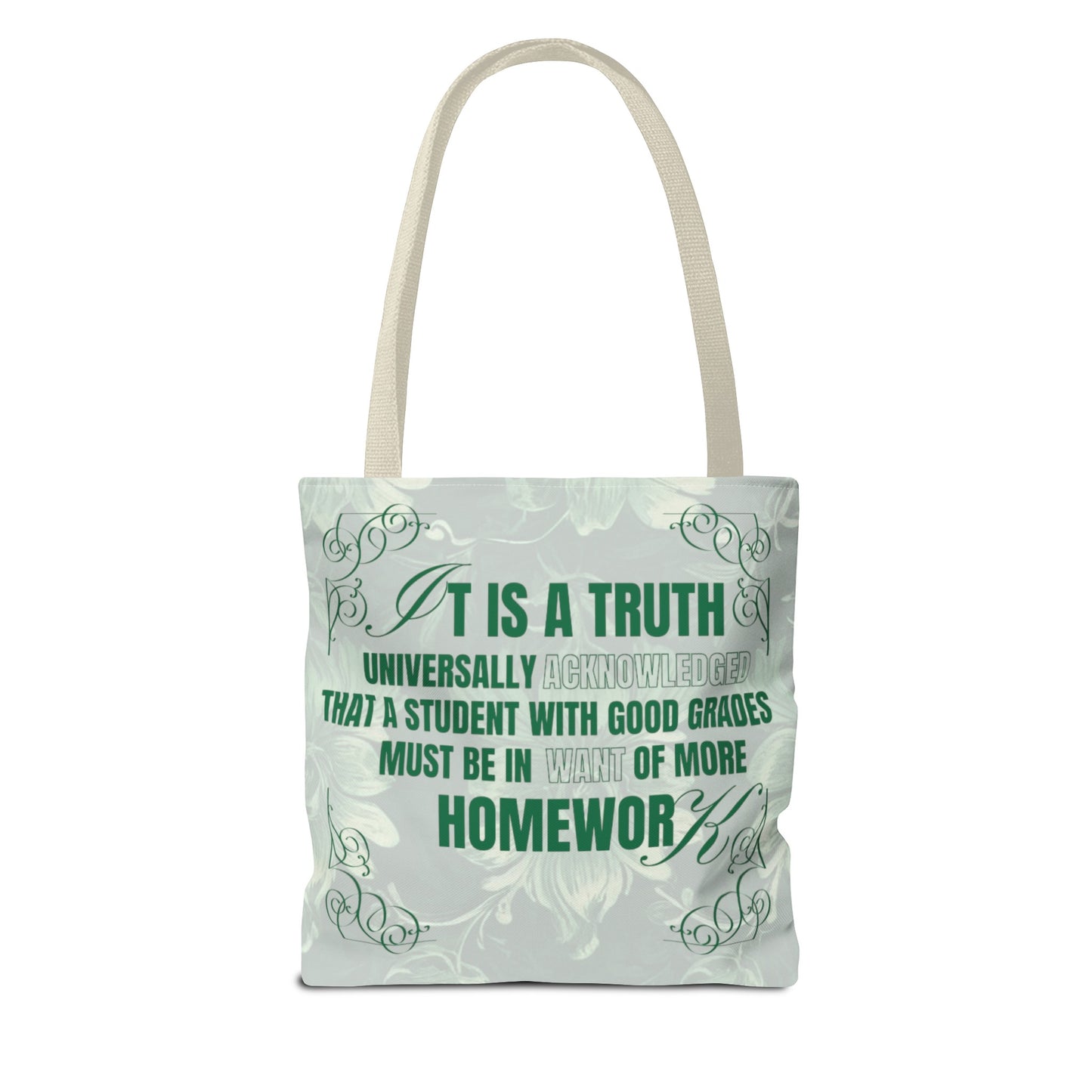 It's A Truth Universally Acknowledged Green Tote Bag (AOP)