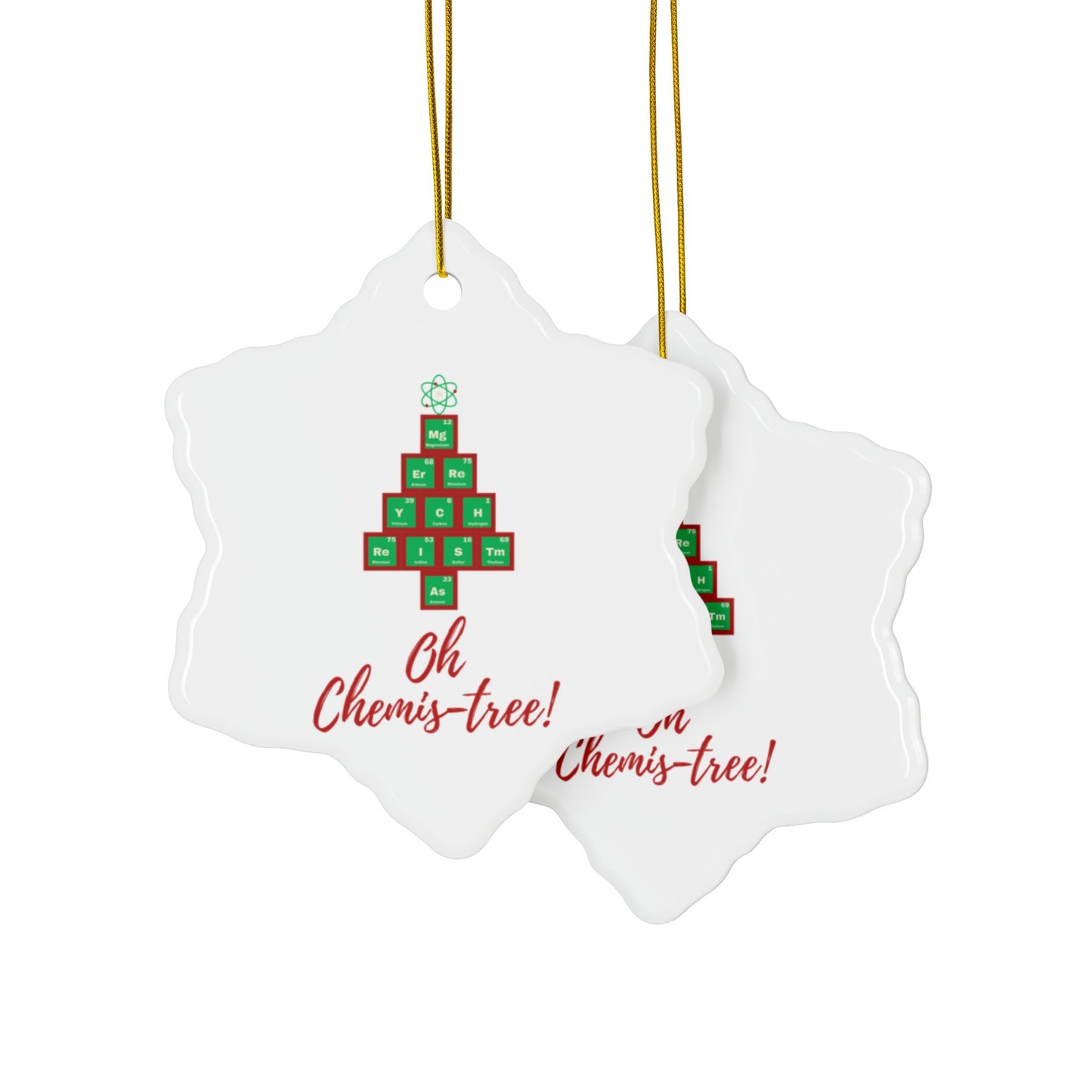 Ceramic Ornaments - Oh Chemis-tree Christmas Decor (1pc, 3pcs, 5pcs, 10pcs)