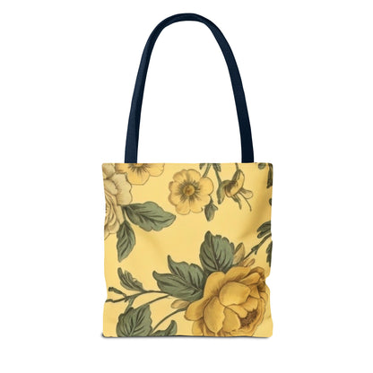 Yellow Victorian Floral Tote Bag (AOP)