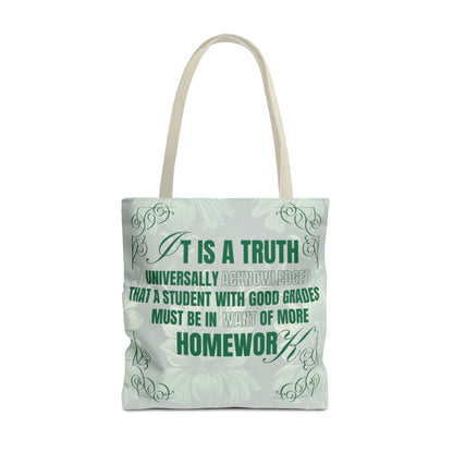 It's A Truth Universally Acknowledged Green Tote Bag (AOP)