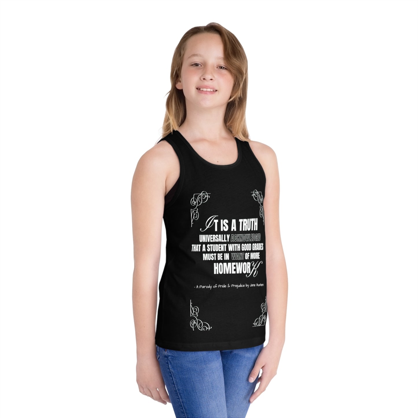 It's a  Truth Universally Acknowledged Kid's Jersey Tank Top