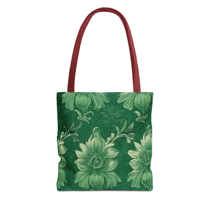 Green Victorian Floral Tote Bag (AOP)