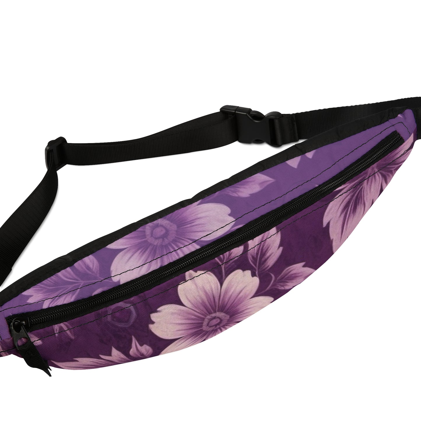 Purple Victorian Floral Fanny Pack