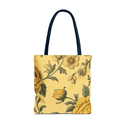 Yellow Victorian Floral Tote Bag (AOP)