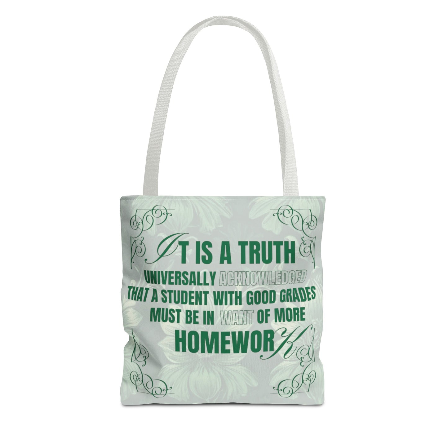 It's A Truth Universally Acknowledged Green Tote Bag (AOP)