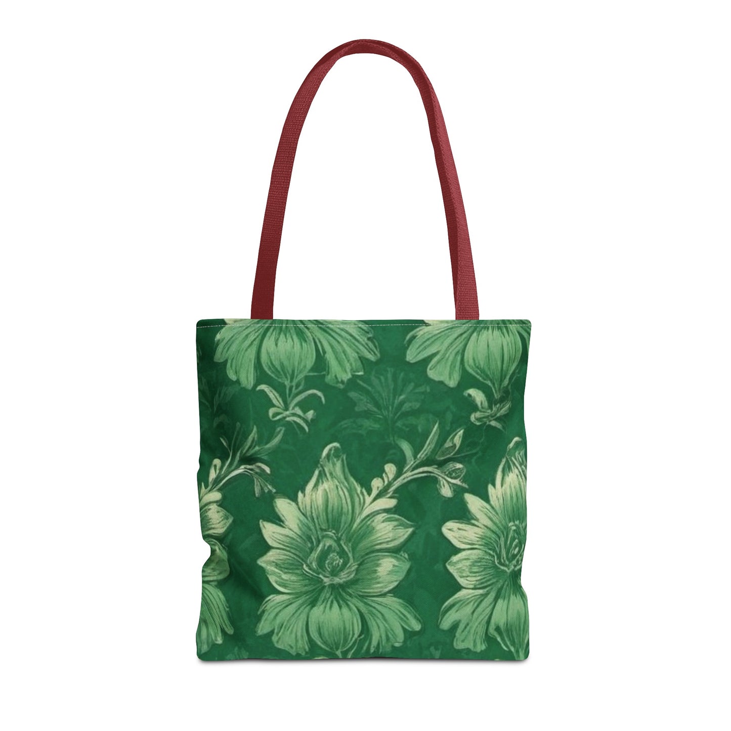 Green Victorian Floral Tote Bag (AOP)