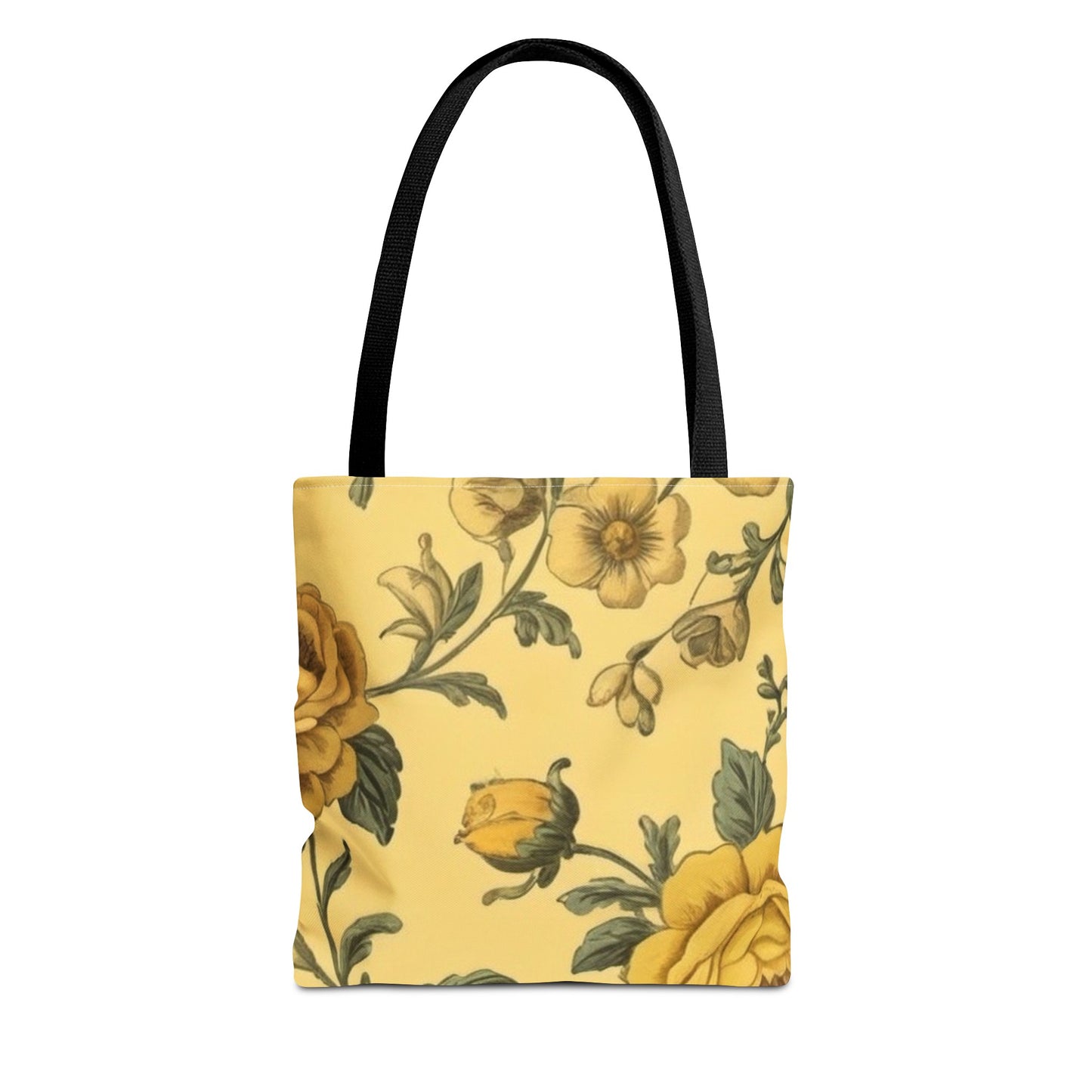 Yellow Victorian Floral Tote Bag (AOP)