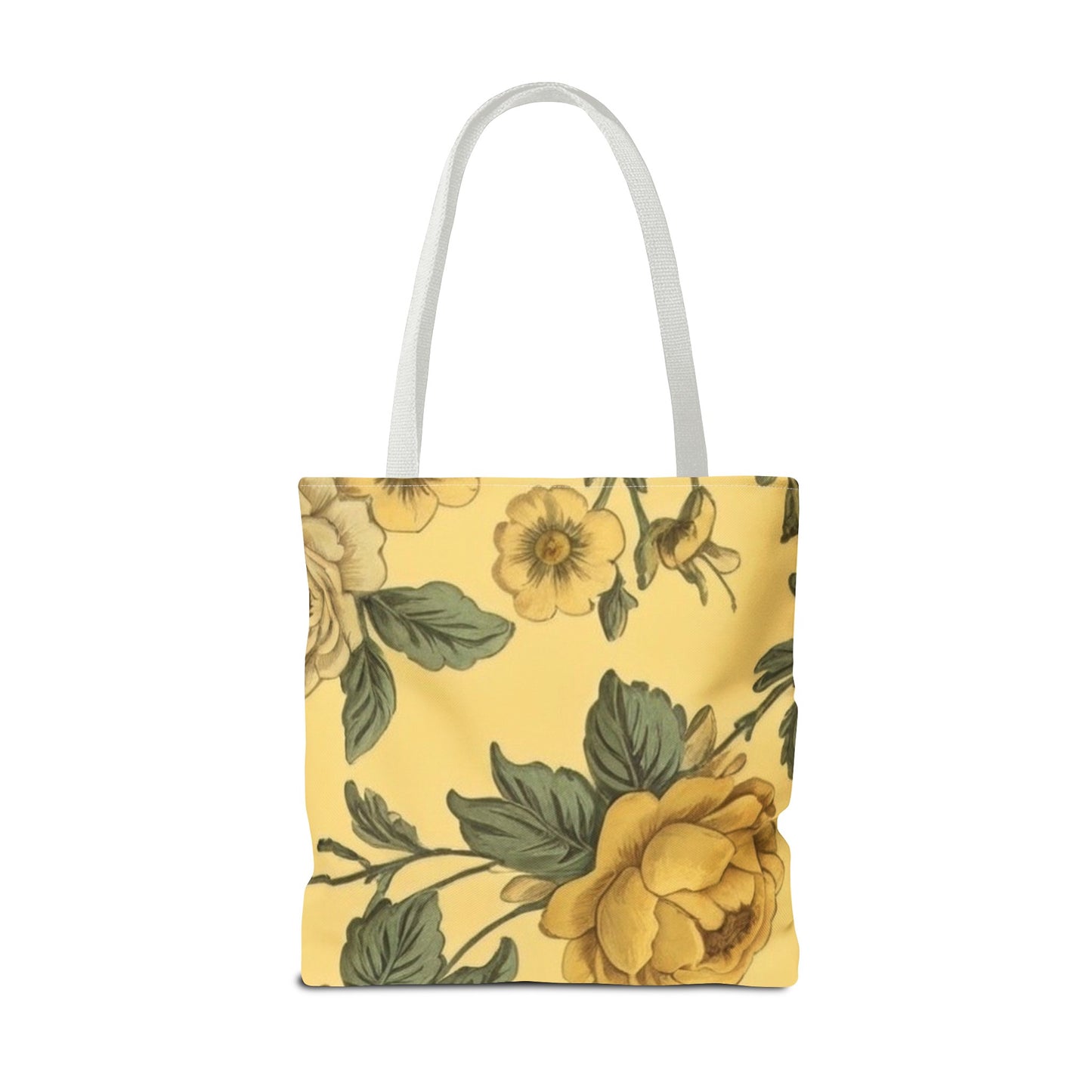 Yellow Victorian Floral Tote Bag (AOP)