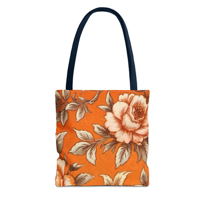 Orange Floral Tote Bag (AOP)