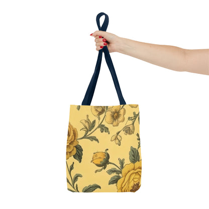 Yellow Victorian Floral Tote Bag (AOP)