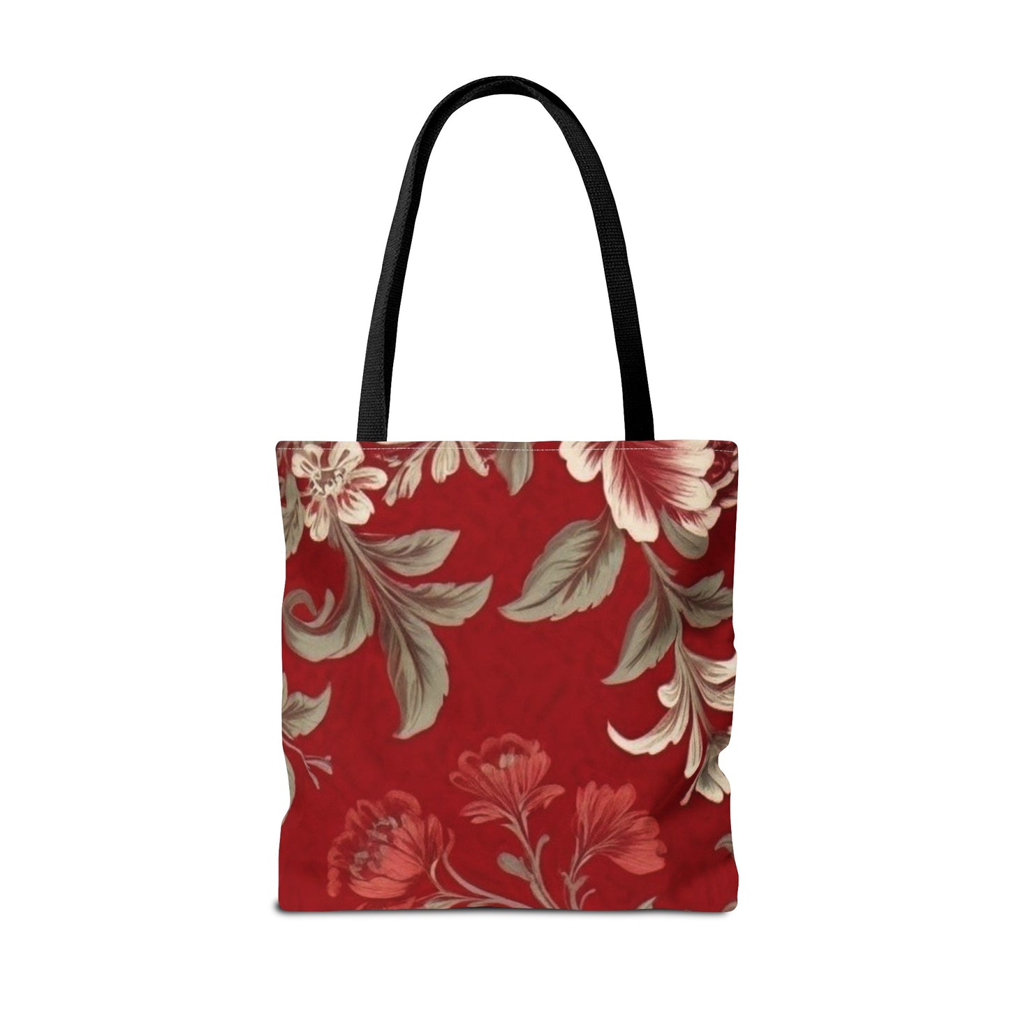 Red Victorian Floral Tote Bag (AOP)