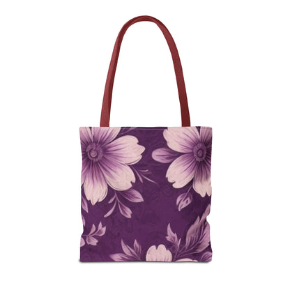 Purple Floral Tote Bag (AOP)