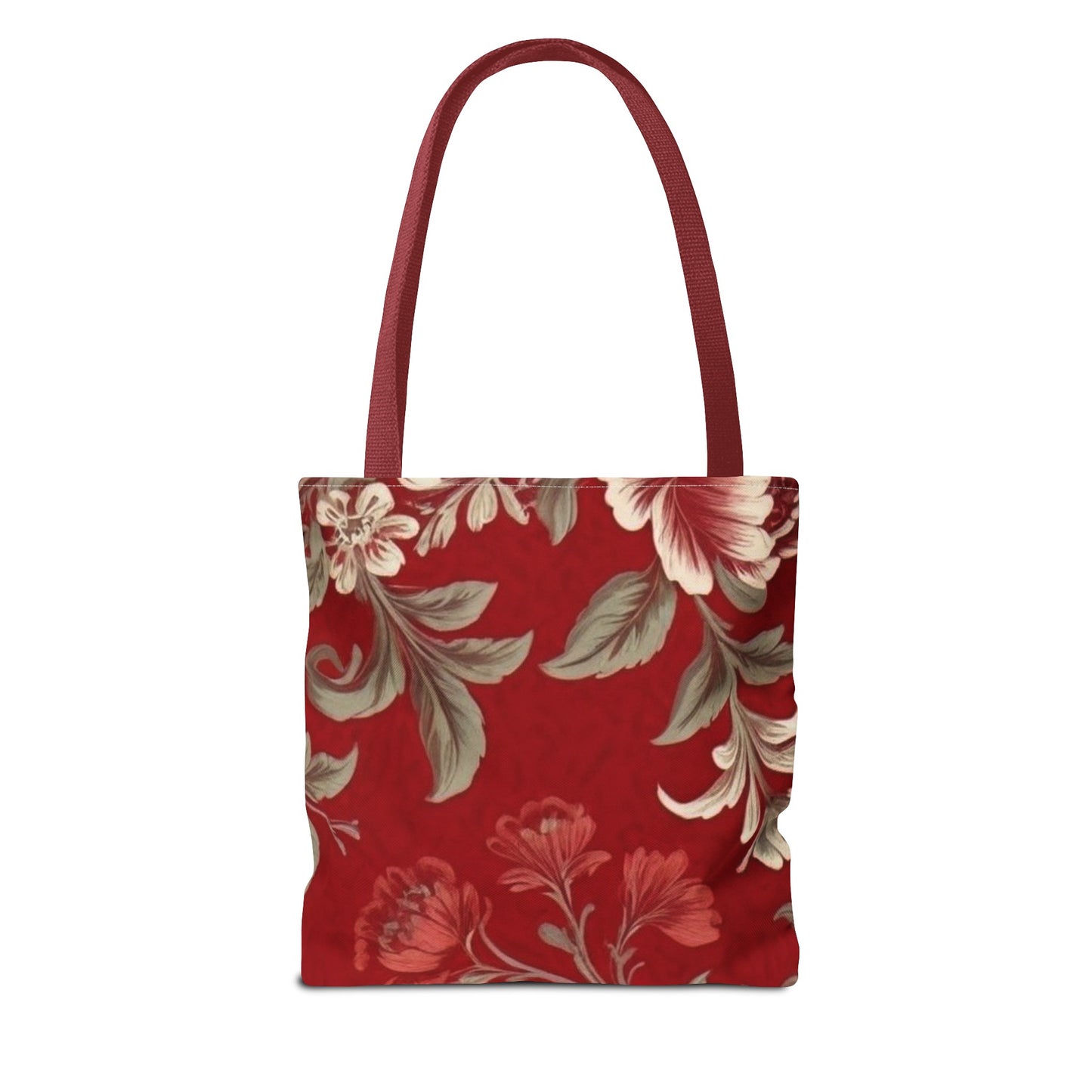 Red Victorian Floral Tote Bag (AOP)