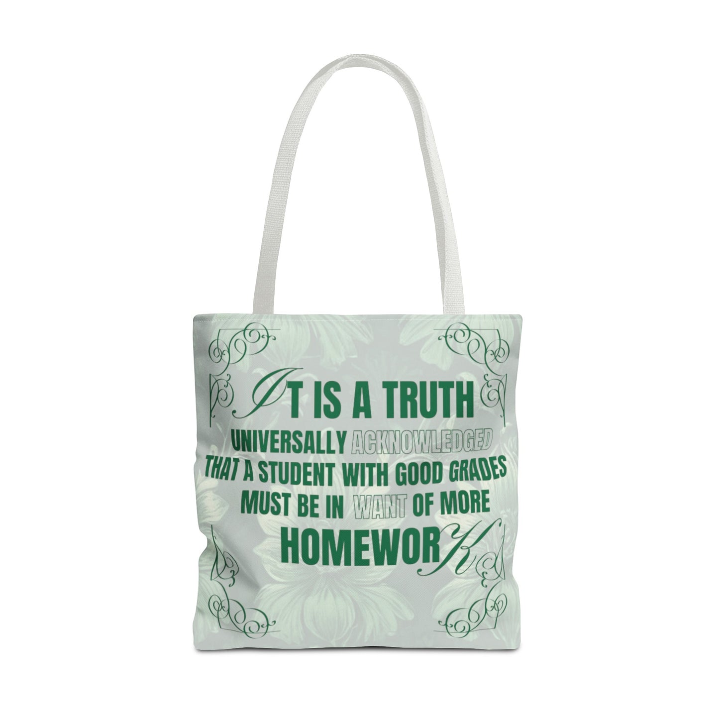 It's A Truth Universally Acknowledged Green Tote Bag (AOP)