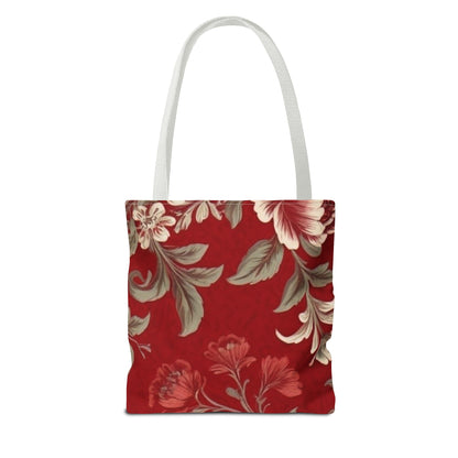 Red Victorian Floral Tote Bag (AOP)