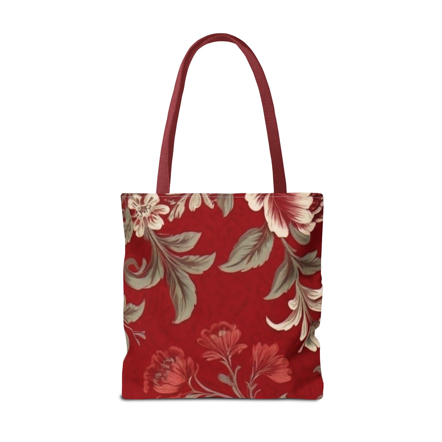 Red Victorian Floral Tote Bag (AOP)