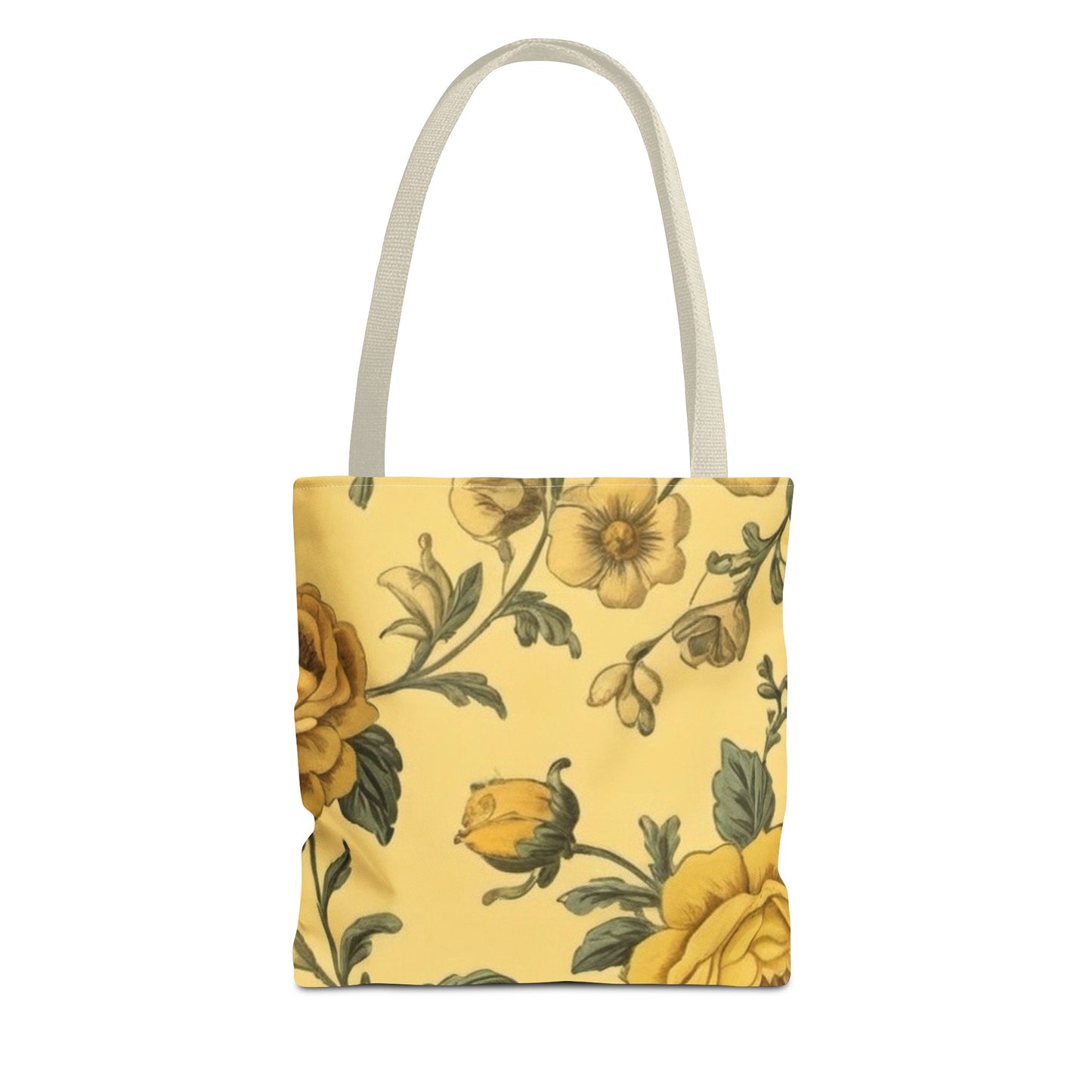 Yellow Victorian Floral Tote Bag (AOP)