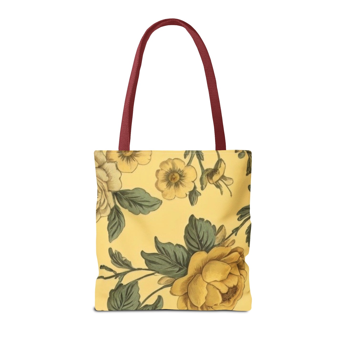 Yellow Victorian Floral Tote Bag (AOP)