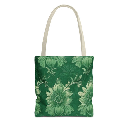 Green Victorian Floral Tote Bag (AOP)