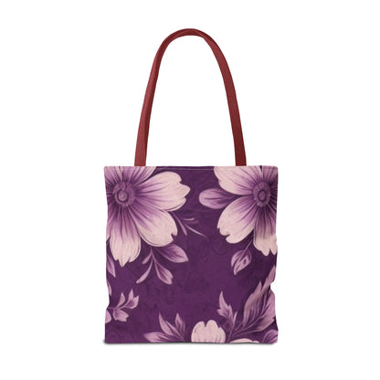 Purple Floral Tote Bag (AOP)