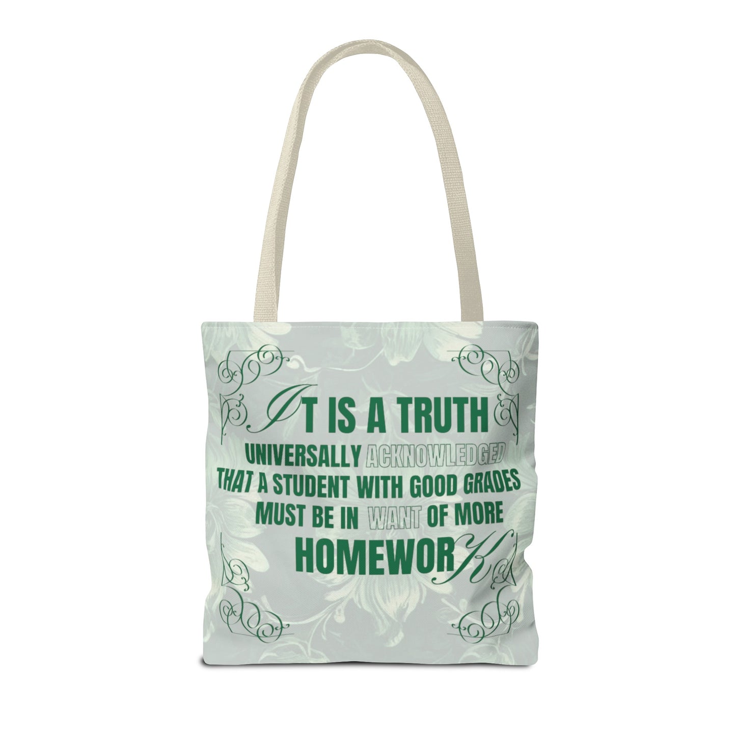 It's A Truth Universally Acknowledged Green Tote Bag (AOP)