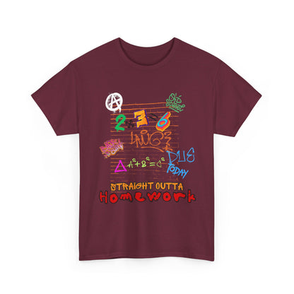 Straight Outta Homework Unisex Heavy Cotton Tee