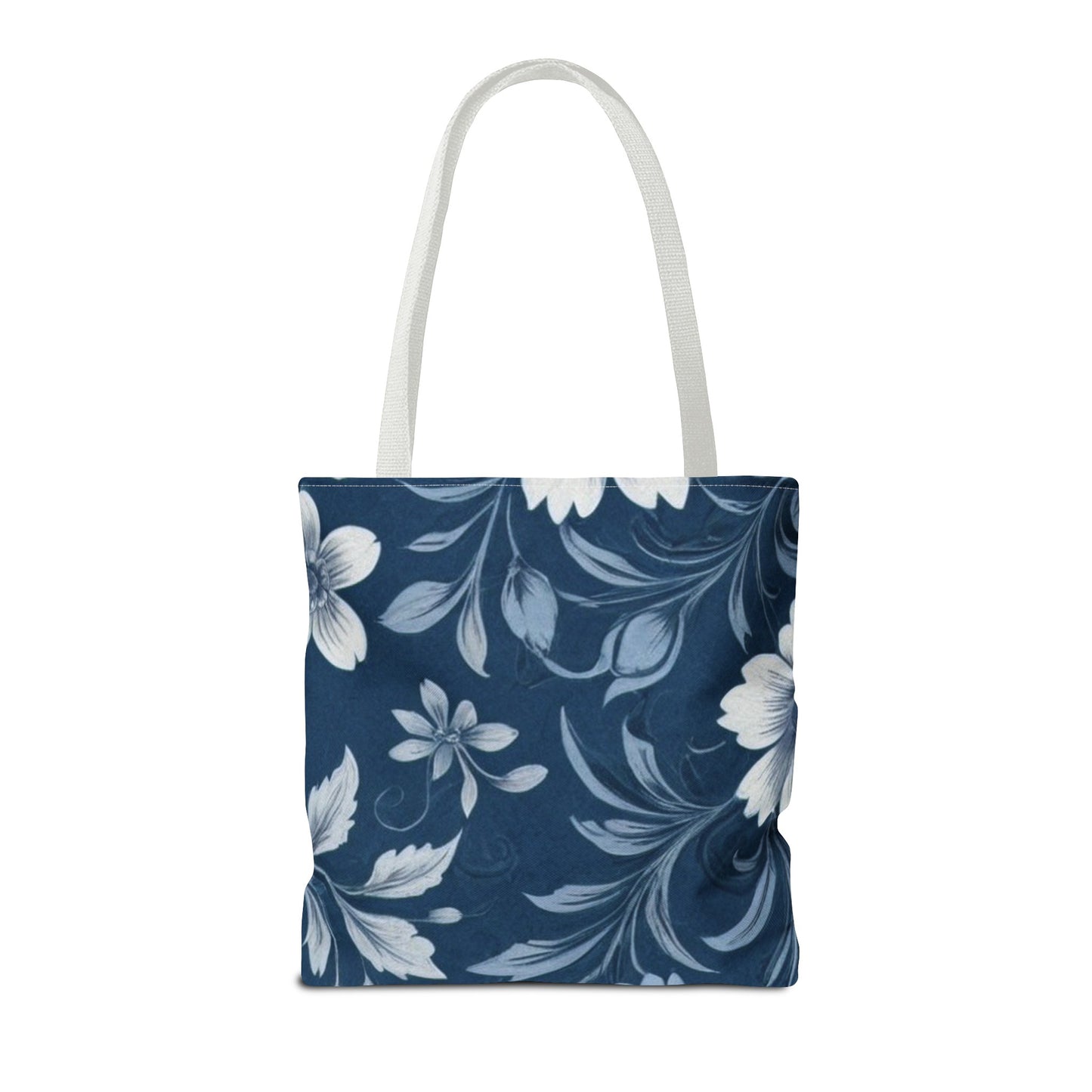 Blue Victorian Floral Tote Bag