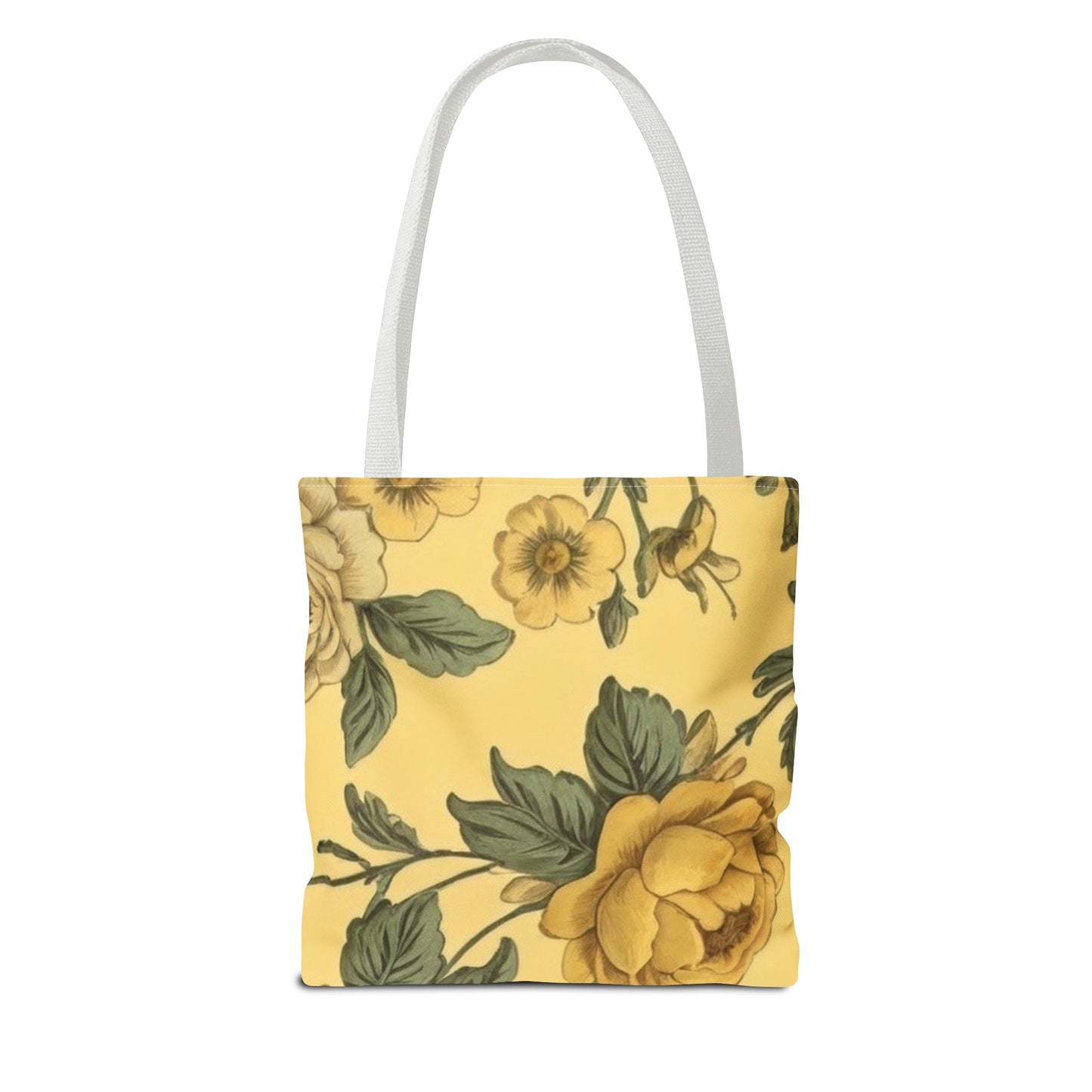 Yellow Victorian Floral Tote Bag (AOP)