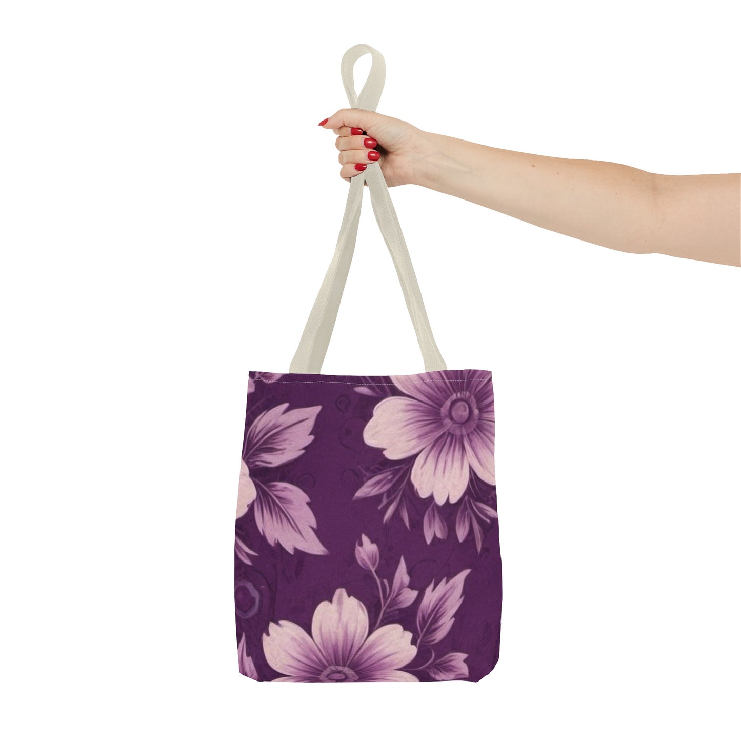 Purple Floral Tote Bag (AOP)