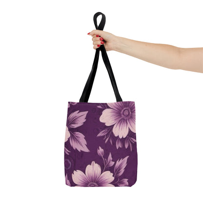 Purple Floral Tote Bag (AOP)