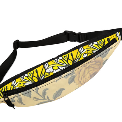 Yellow Victorian Floral Fanny Pack