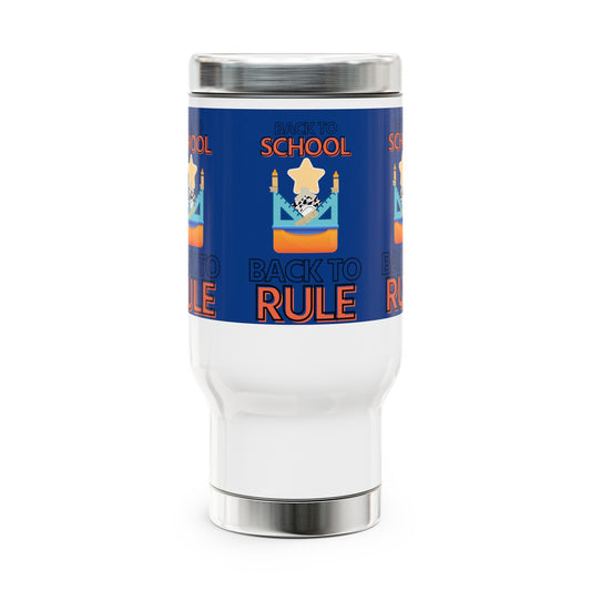 Back to School Back to Rule Stainless Steel Travel Mug with Handle, 14oz