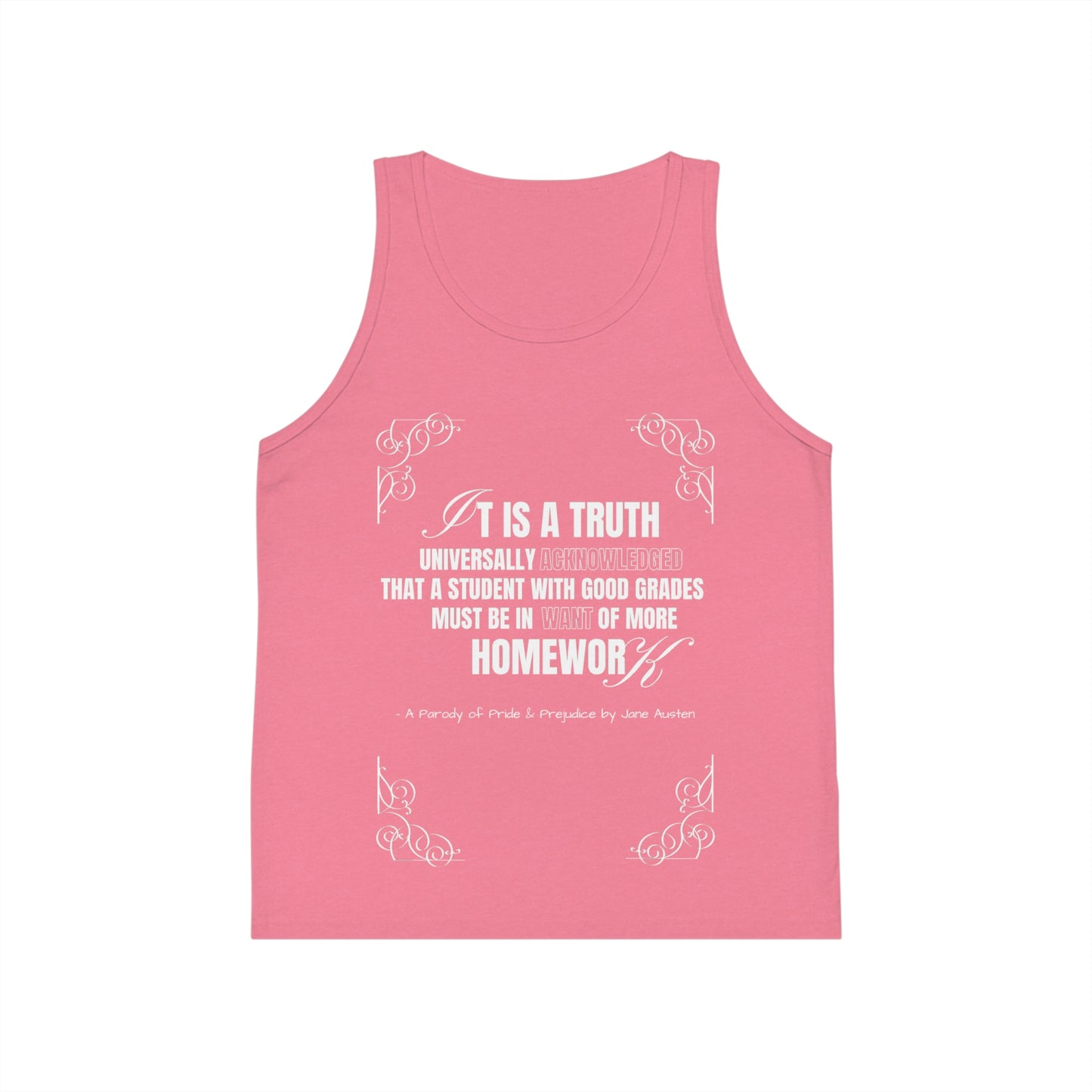 It's a  Truth Universally Acknowledged Kid's Jersey Tank Top