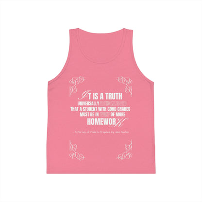 It's a  Truth Universally Acknowledged Kid's Jersey Tank Top