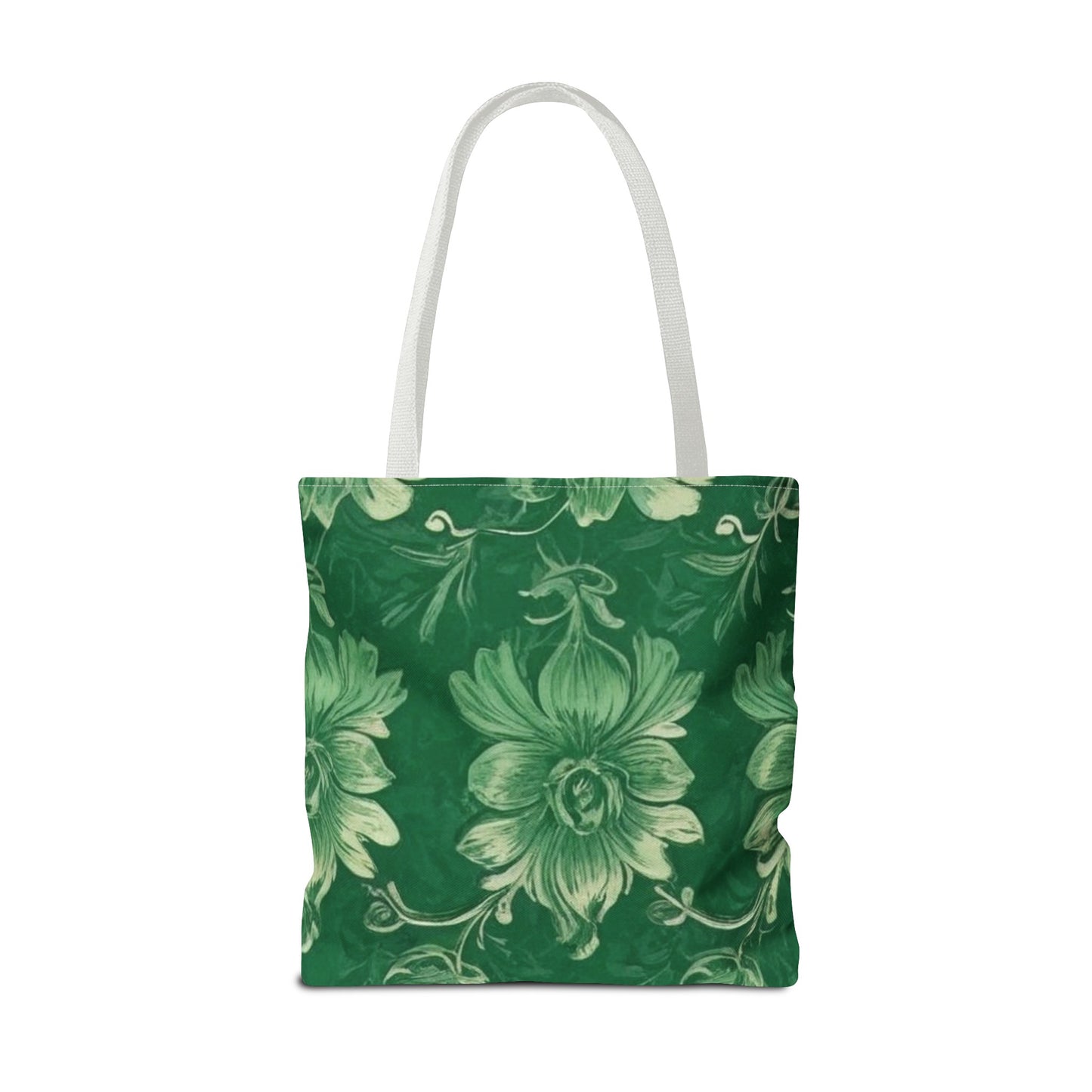 Green Victorian Floral Tote Bag (AOP)