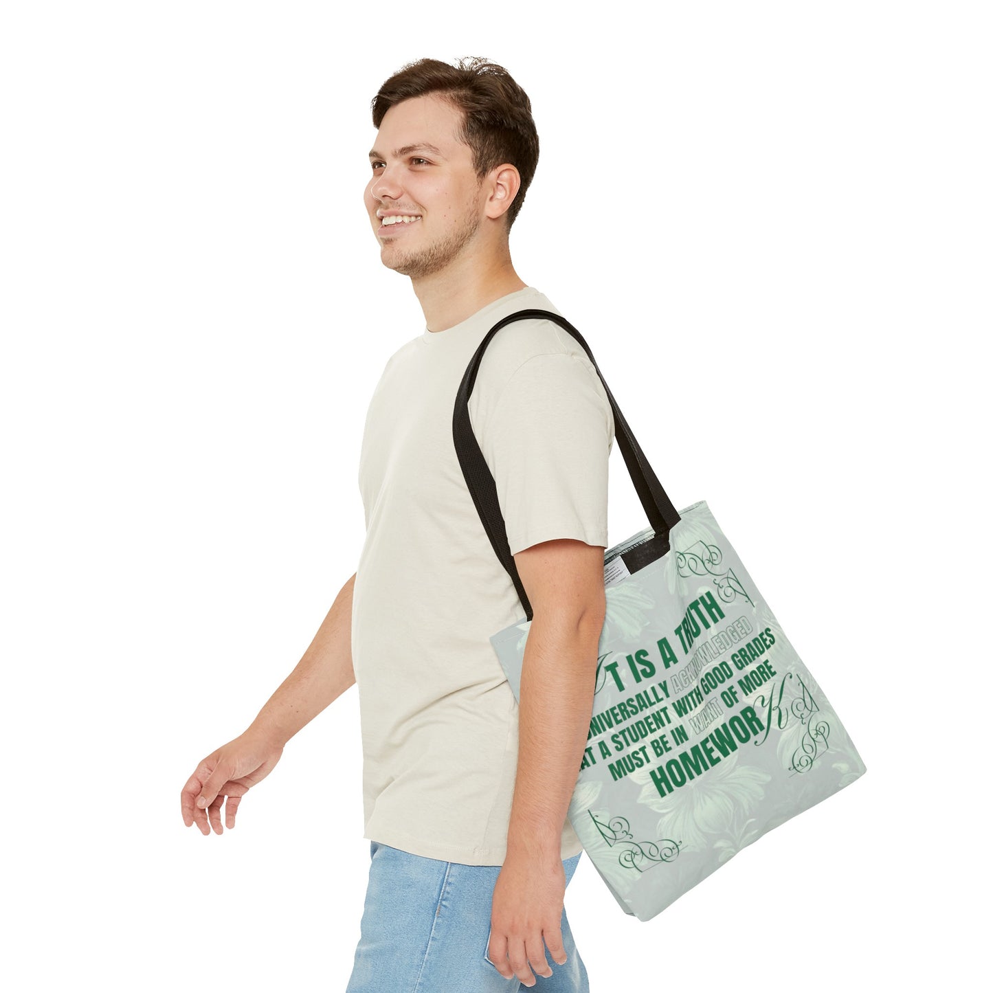 It's A Truth Universally Acknowledged Green Tote Bag (AOP)