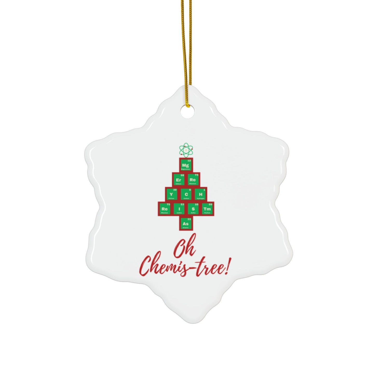 Ceramic Ornaments - Oh Chemis-tree Christmas Decor (1pc, 3pcs, 5pcs, 10pcs)