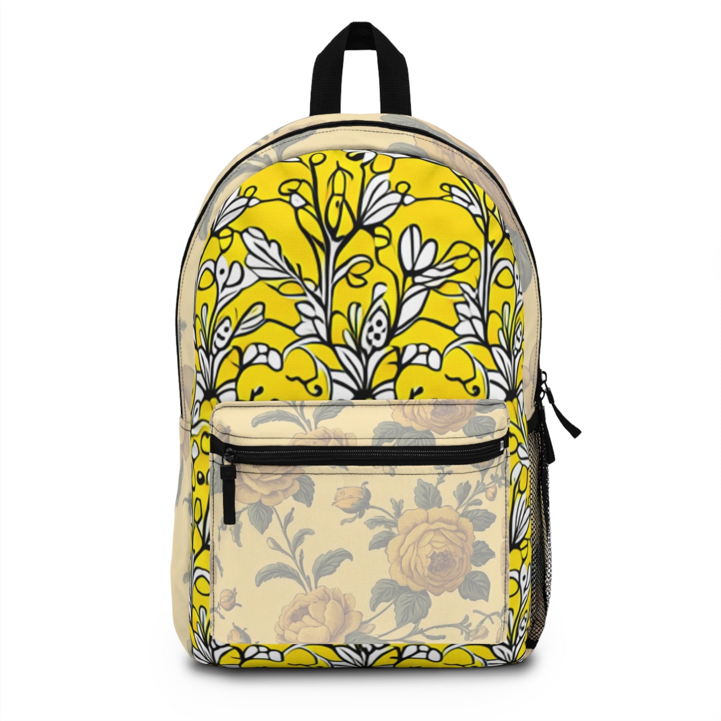 Yellow Victorian Floral Backpack