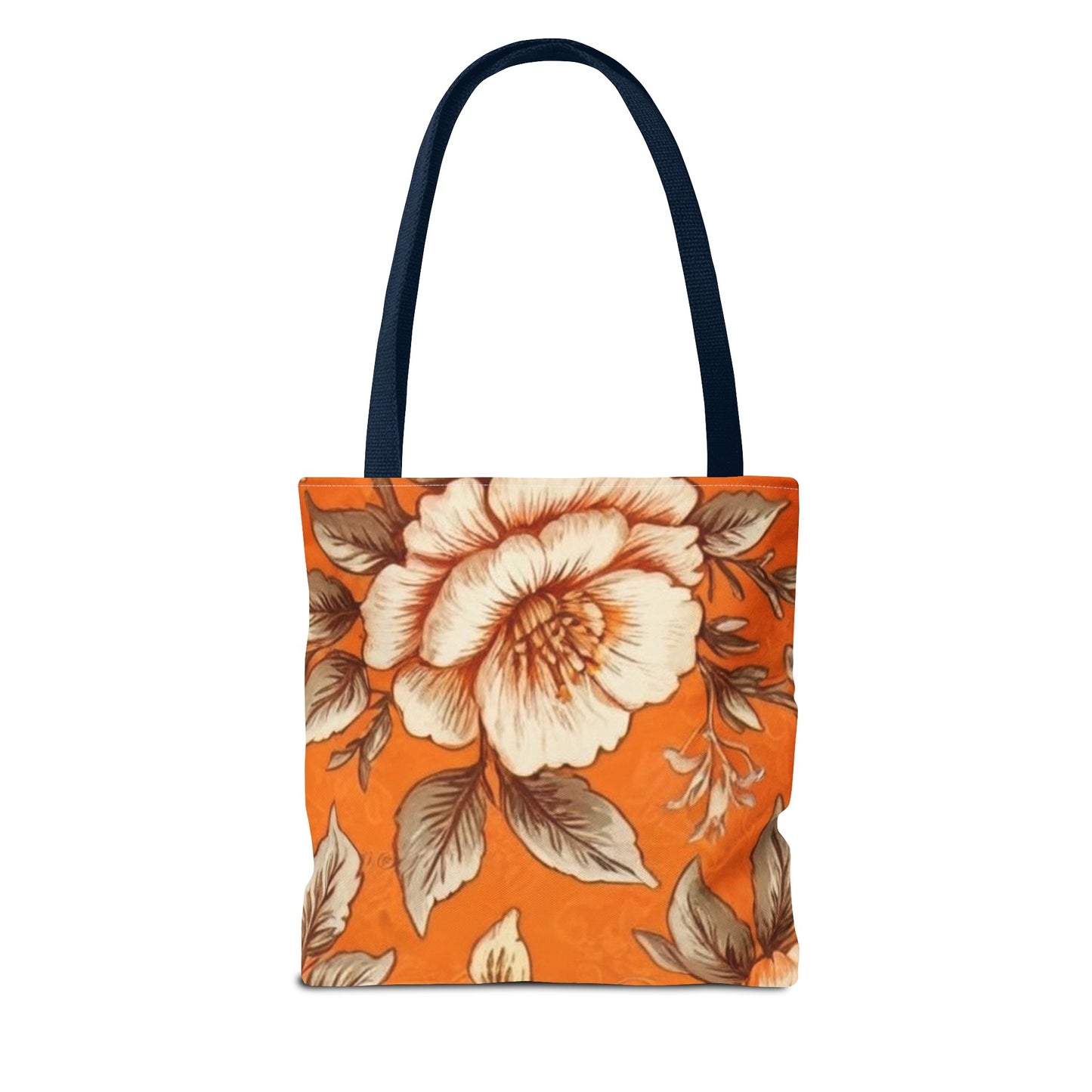 Orange Floral Tote Bag (AOP)