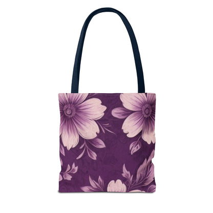 Purple Floral Tote Bag (AOP)