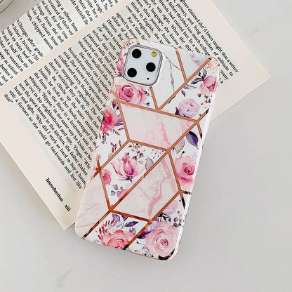 Geometric Pink Flower Case