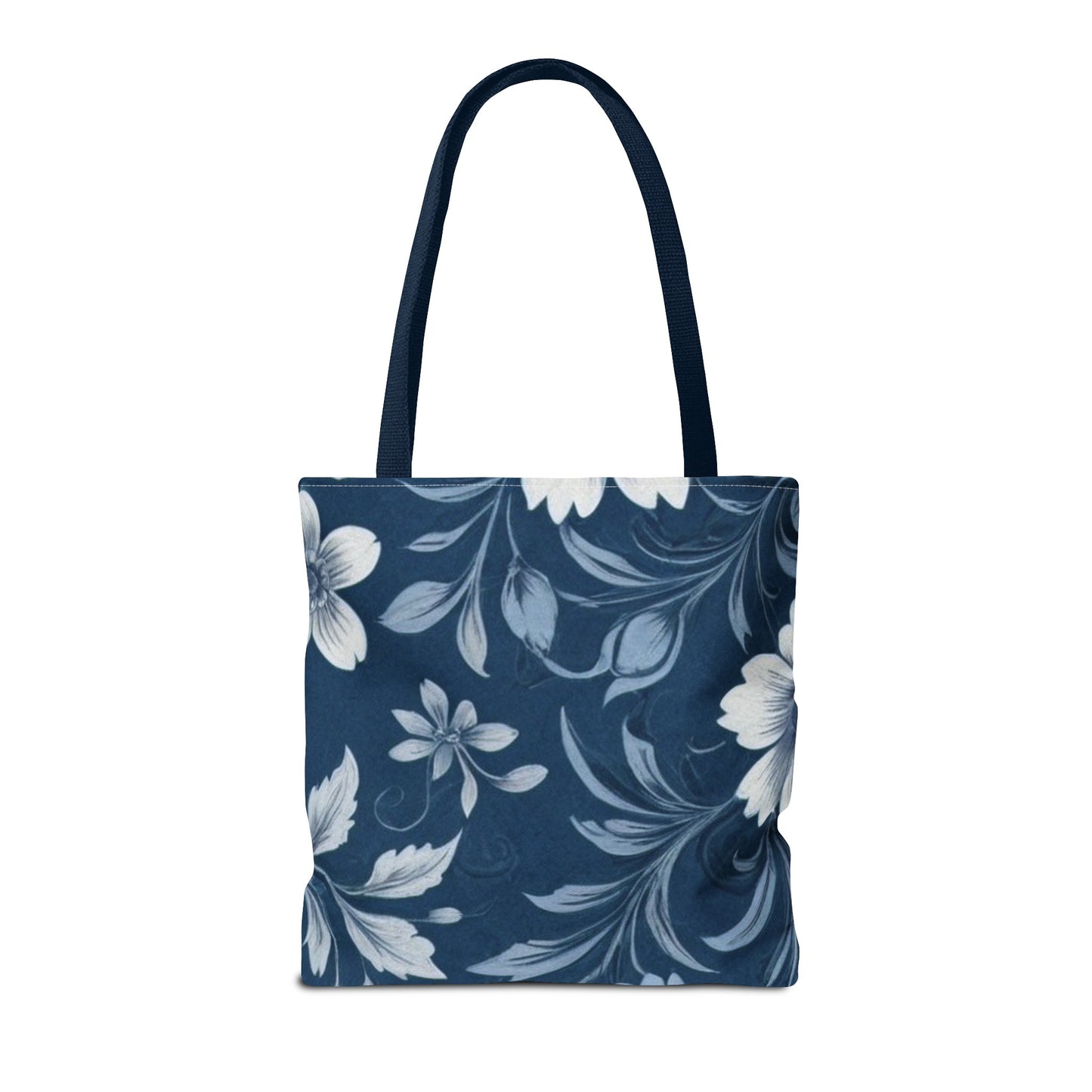 Blue Victorian Floral Tote Bag