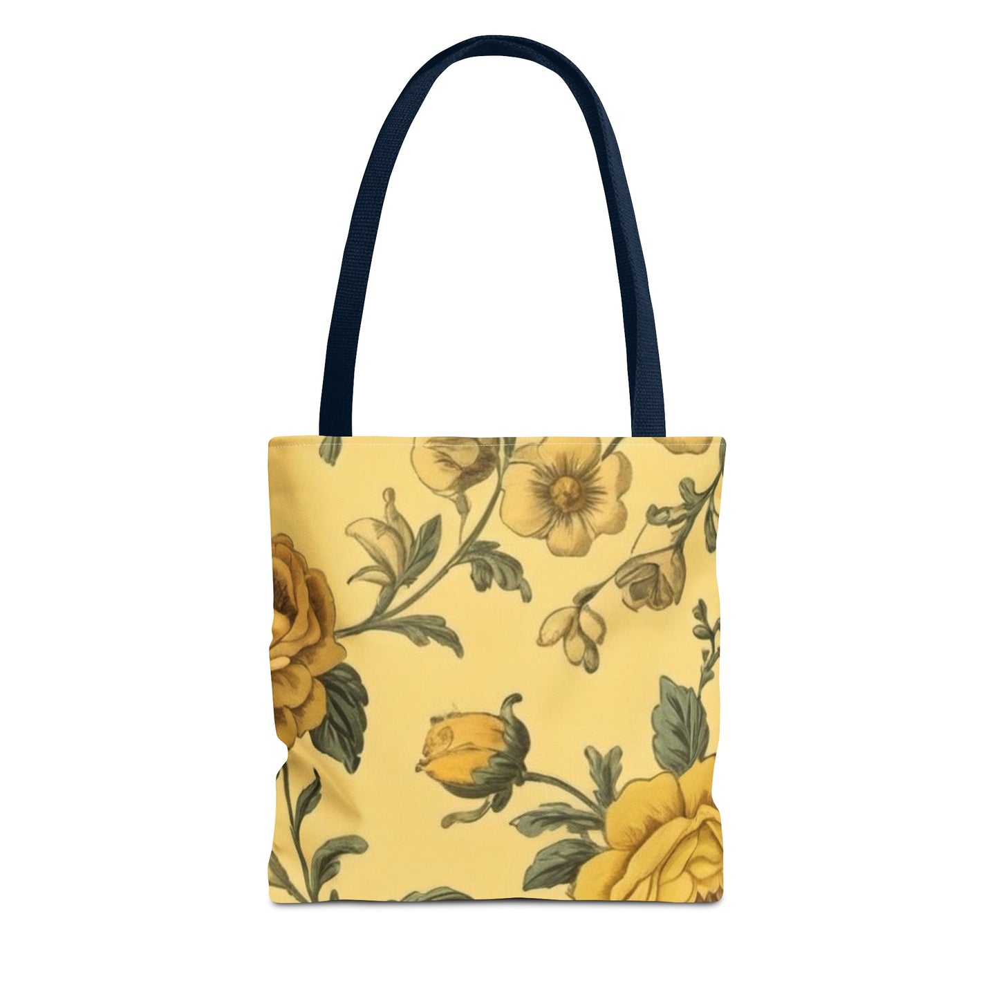 Yellow Victorian Floral Tote Bag (AOP)