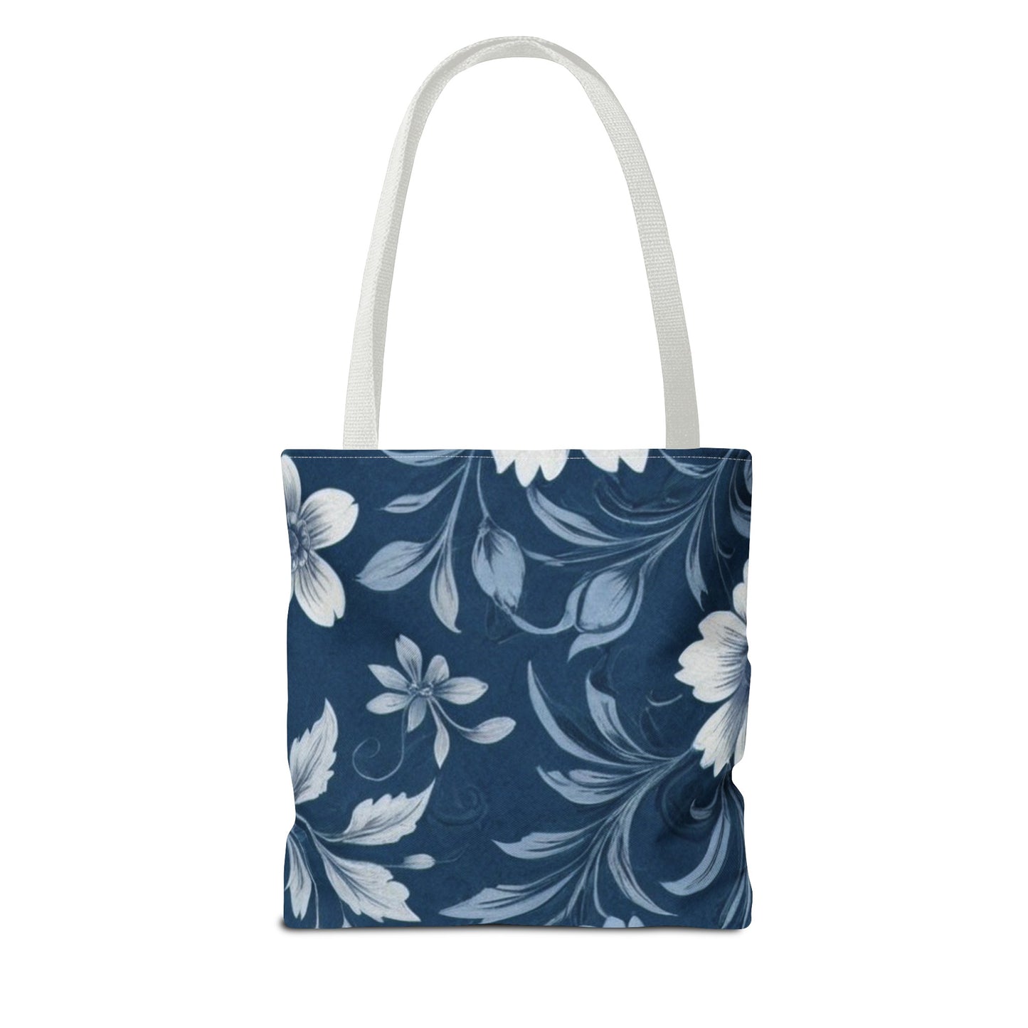 Blue Victorian Floral Tote Bag